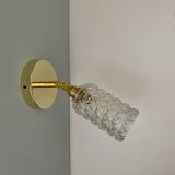 Vintage tulip wall lamp in molded glass