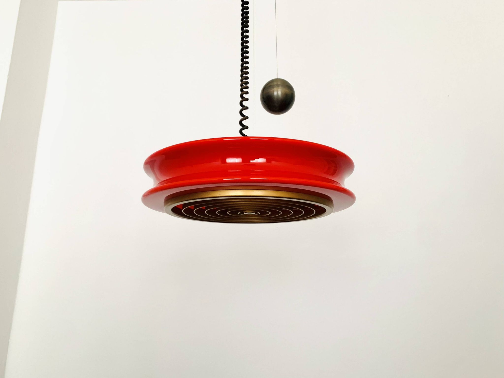1 of 3 Adjustable Orion Glass Pendant Lamps from Staff