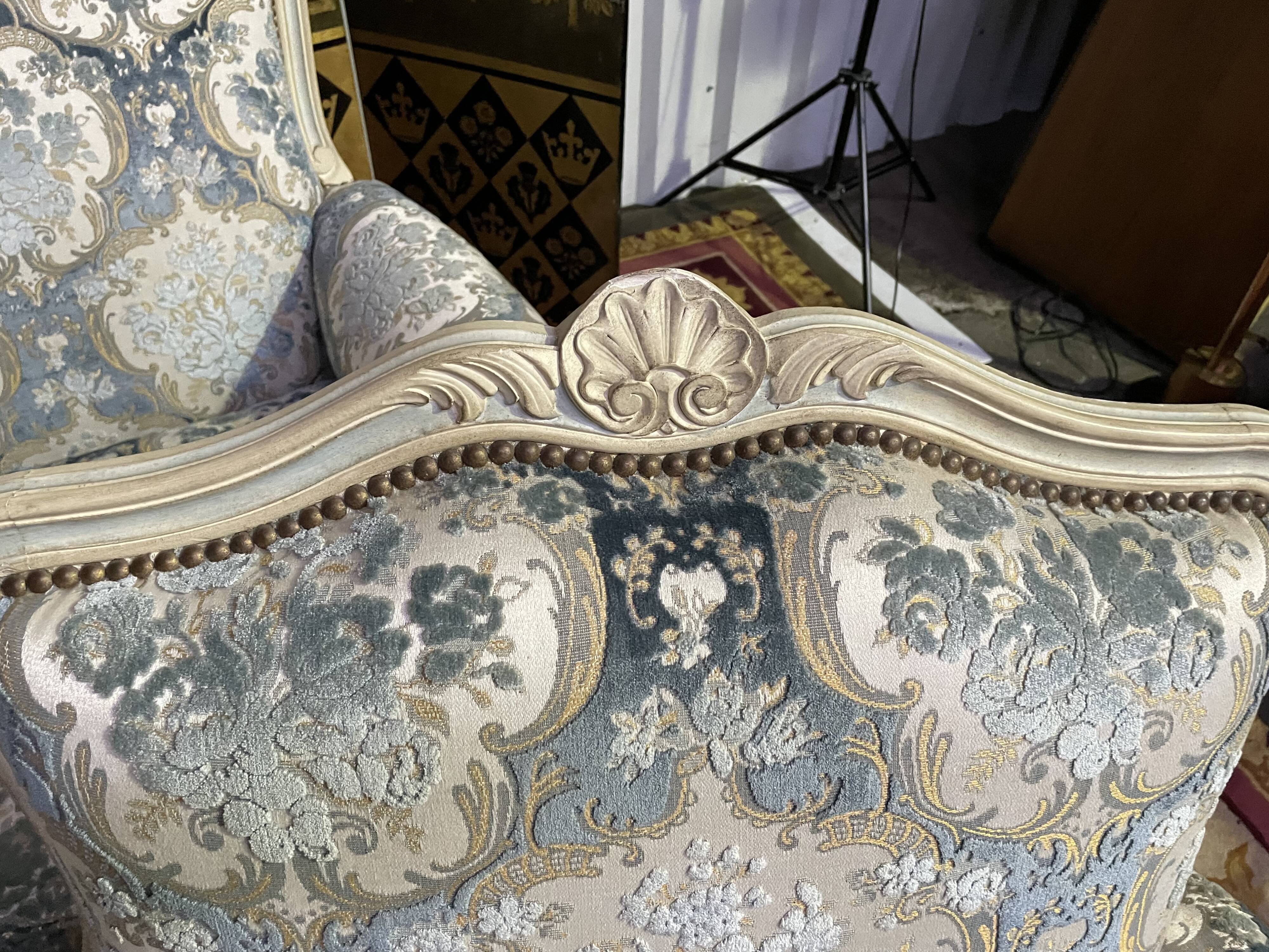 Salon canapé et paire de bergères Louis XV