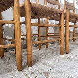 Set of 4 straw chairs circa Dordogne