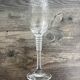 6 Vintage Ribbed Stem Crystal Glasses