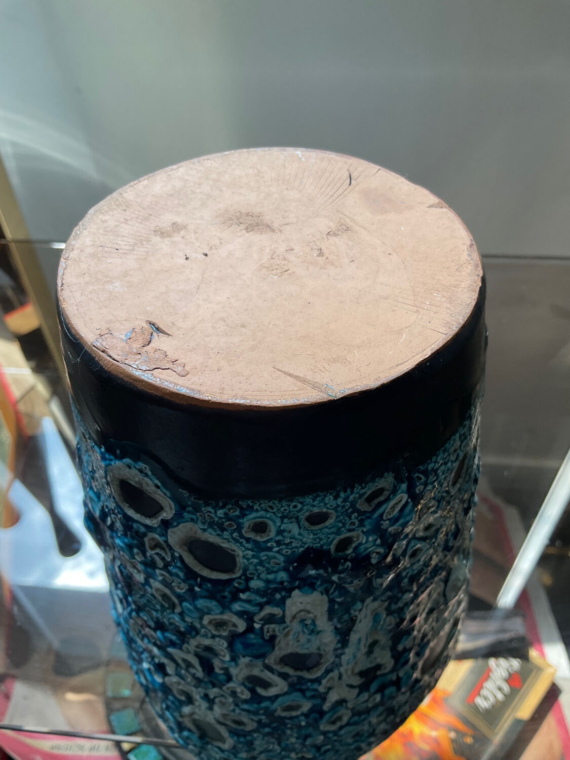 Vintage ceramic pot cache Fat Lava 60s