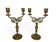 Pair of two-light candelabra in bronze, Napoleon III, late 19th century.