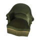 Green velvet toad chair