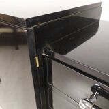 Modernist art deco black lacquered buffet
