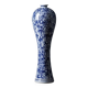Meiping Vase Blue and White Porcelain — Gourd and Scroll Patterns