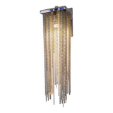 Swarovski wall lamp in silver-plated metal with crystal pendants.
