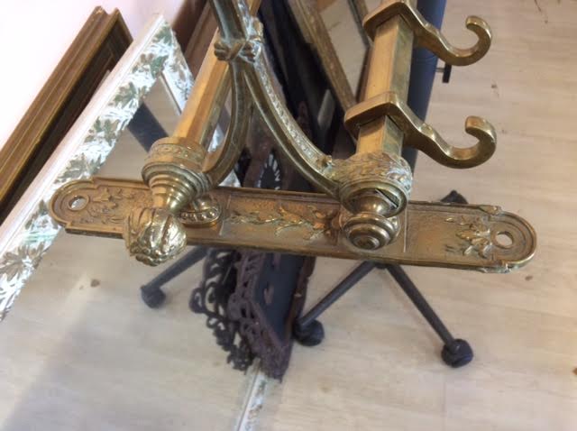 Brass luggage rack