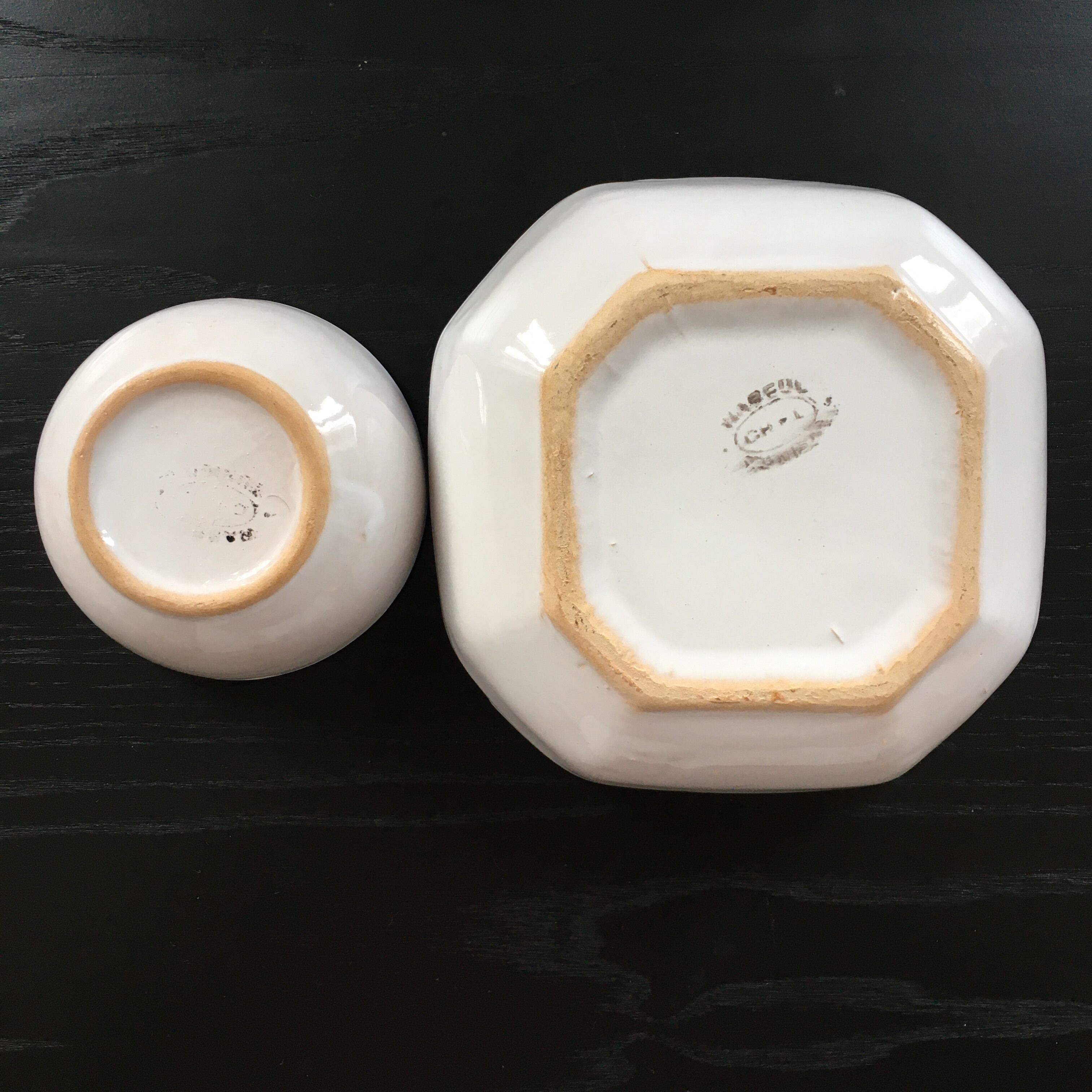 Set ceramics blue décor