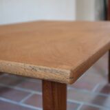 Scandinavian coffee table in ribbed wood