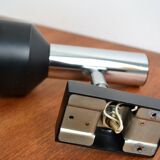 ERCO wall light spotlight 70s chrome black metal