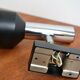 ERCO wall light spotlight 70s chrome black metal