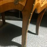 Curved commodus, tomb, Louis XV style, in marquetry, 3 drawers