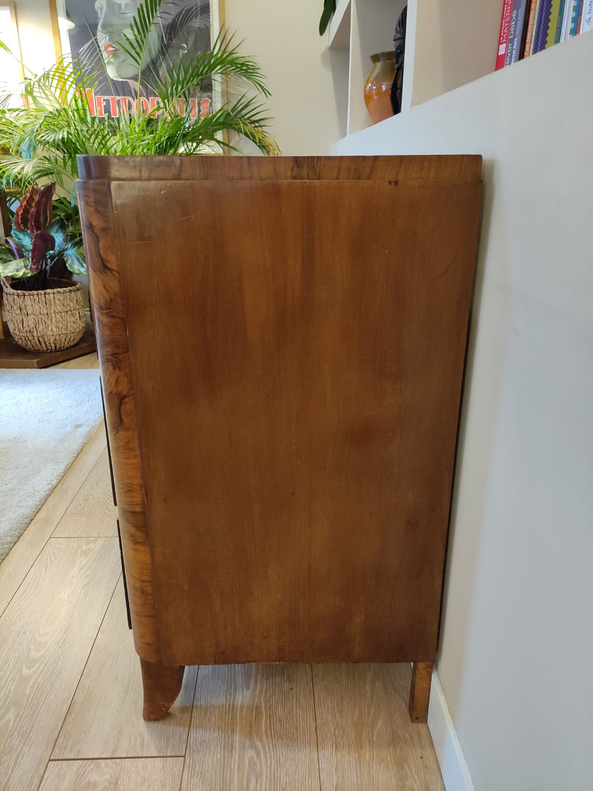 Art deco chest of drawers varnished 1920