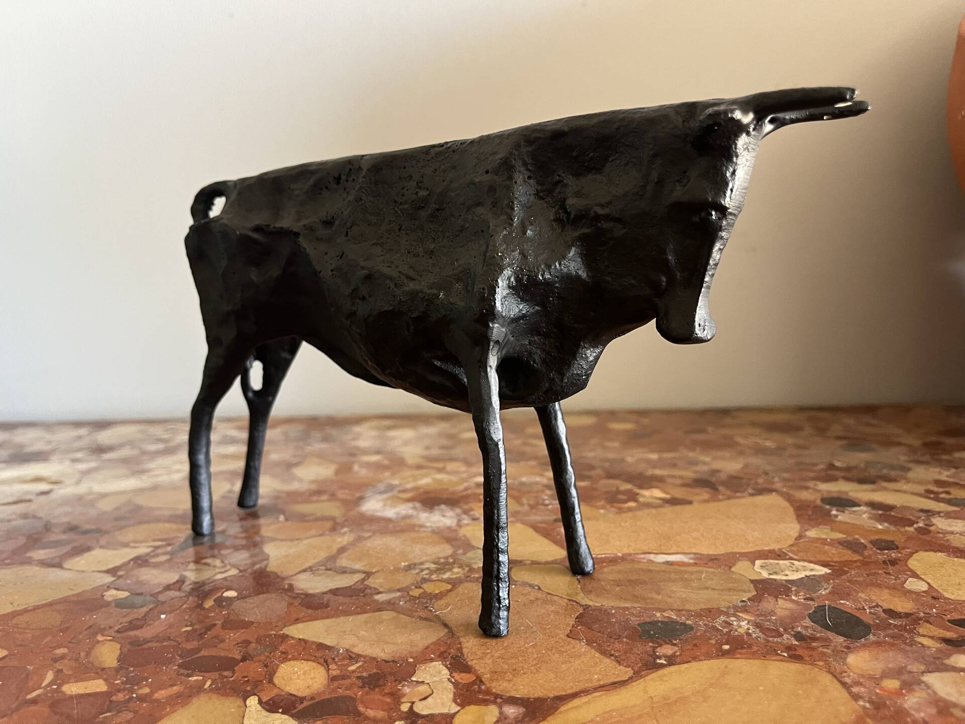 Metal Bull Sculpture