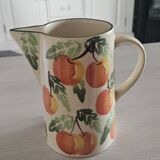 Hand painted apricot motif pitcher