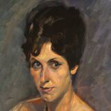 Italian painting portrait of a lady from 20th century