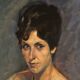 Portrait de dame peint en Italie du XXe siècle
