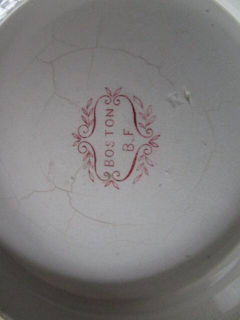 Small old Thonet style dressing table with earthenware basin