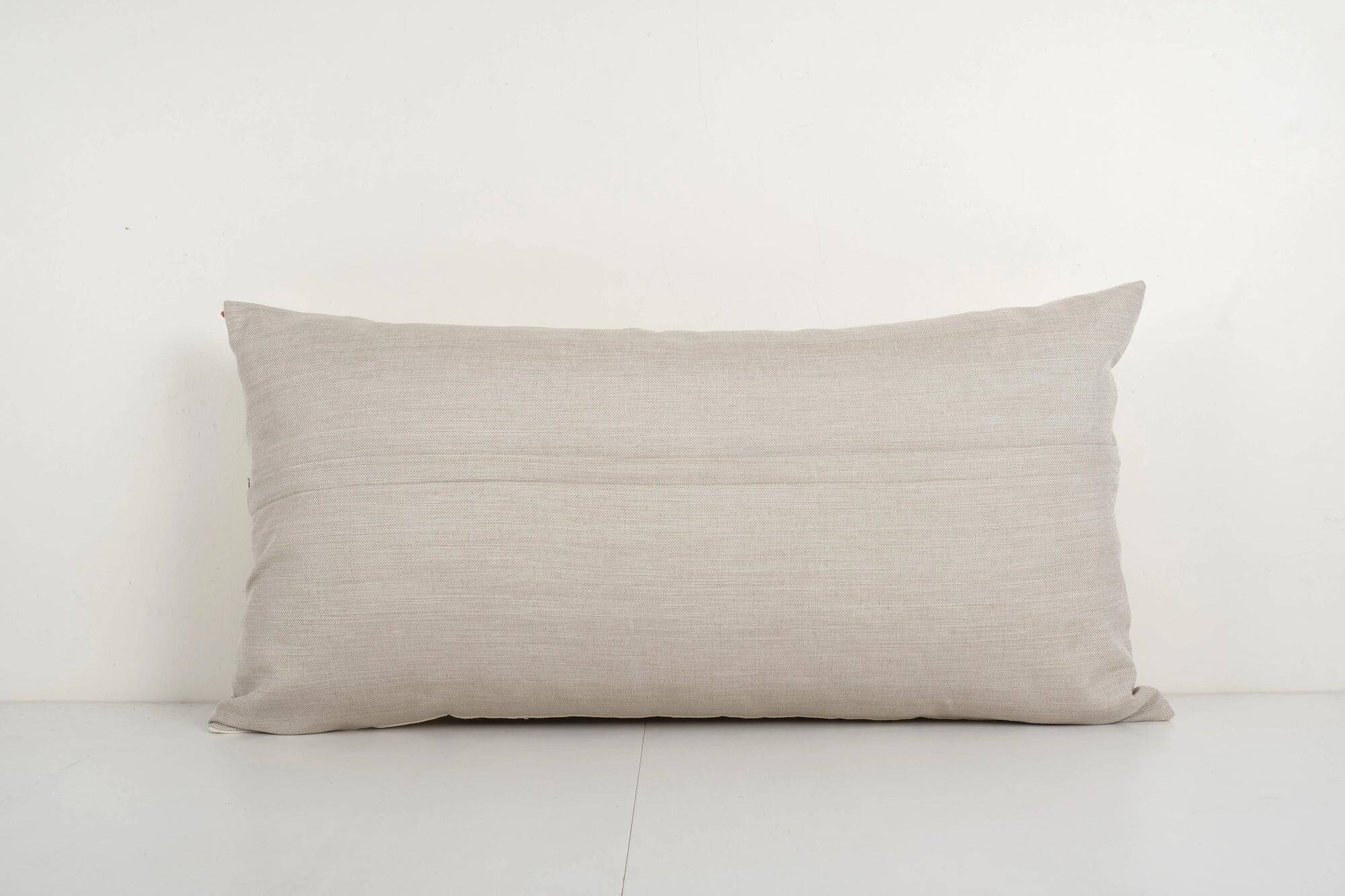Vintage embroidered cushion cover 46x86 cm
