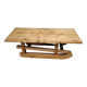 Large 19th century sculpted sled coffee table, folk art, France