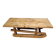 Large 19th century sculpted sled coffee table, folk art, France