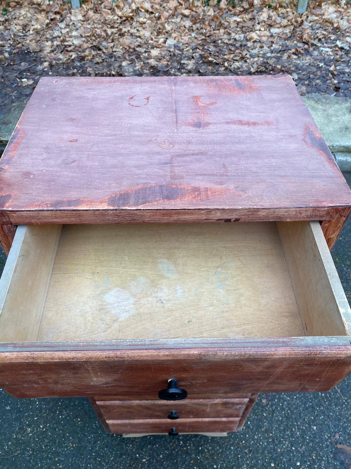 Art Deco chest of drawers, 1950s, in wood