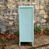 Commode de salle de bain vintage vert grisé