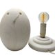 Vintage 1990 Alabaster Egg-Shaped Lamp - Soft Ambient Glow