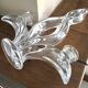 Glass torch candle holder 1950