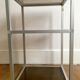 Aluminium and smoked glass side table - 70s