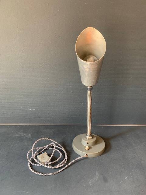 Cogit chrome metal accent lamp, Art Deco lamp, industrial, flexible