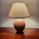 Vintage lamp from the 70s in ceramic and wicker
