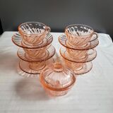 Rosaline cups and sugar bowl