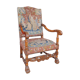 Louis XIII style carpeted chair