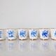 Ensemble de 6 gobelets porcelaine URSS 5,5 cm