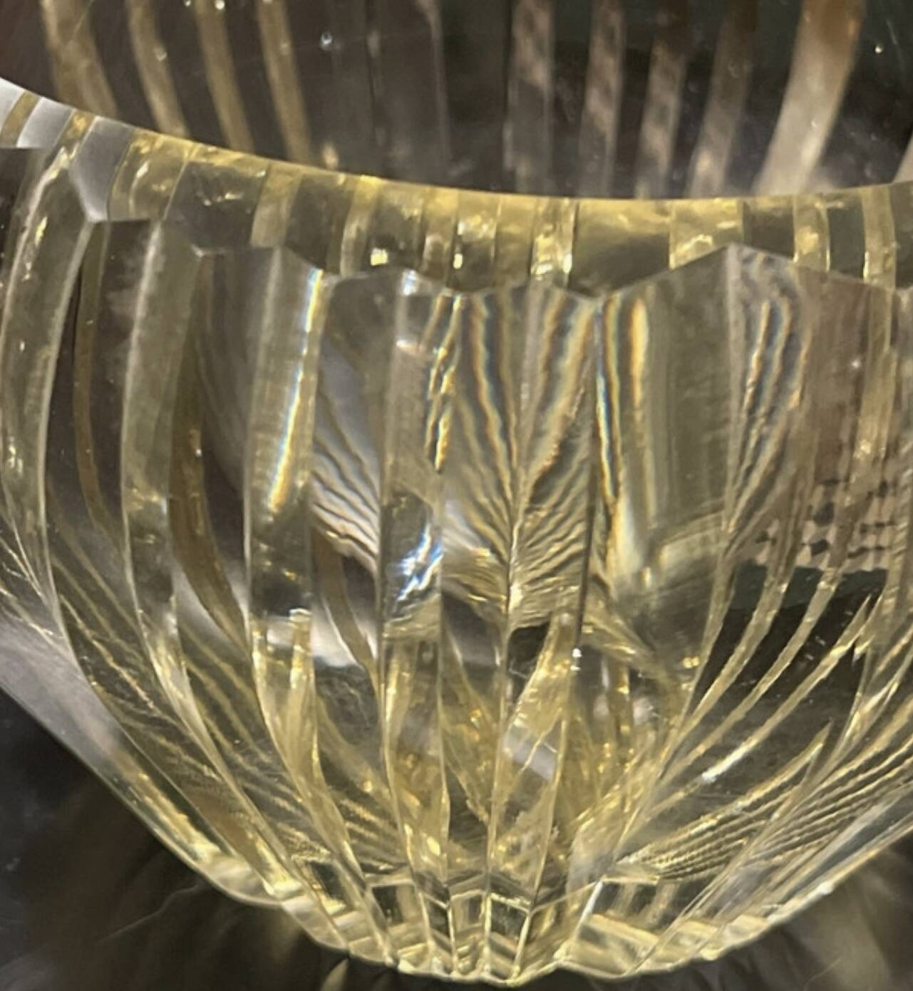 Daum Art Deco crystal vase