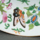 Porcelain plate XIXth Canton with floral decoration birds and butterflies