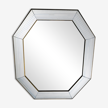 Octagonal mirror with closed windshield 65 x 77 cm