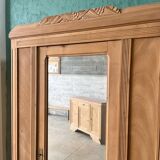 Parisian wardrobe in raw wood