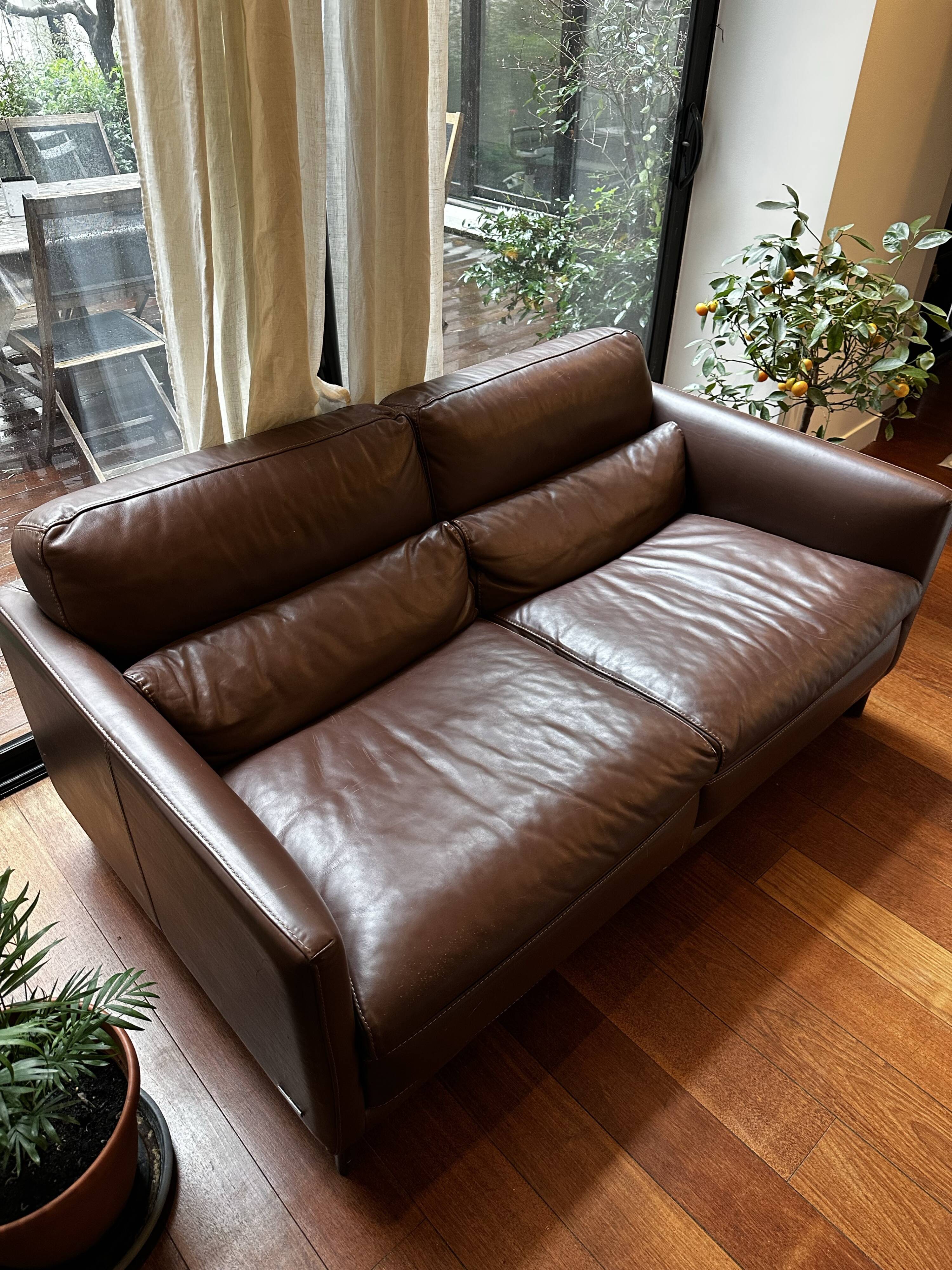 Roche Bobois leather sofa