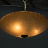 Lustre en verre Art Déco, Kamenicky Senov, années 1930