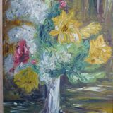 Tableau bouquet de fleurs dans un vase