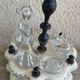 Oil and vinegar service, salt and pepper.