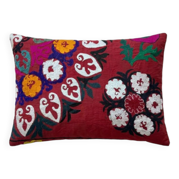 Housse de coussin brodée vintage 51x71 cm
