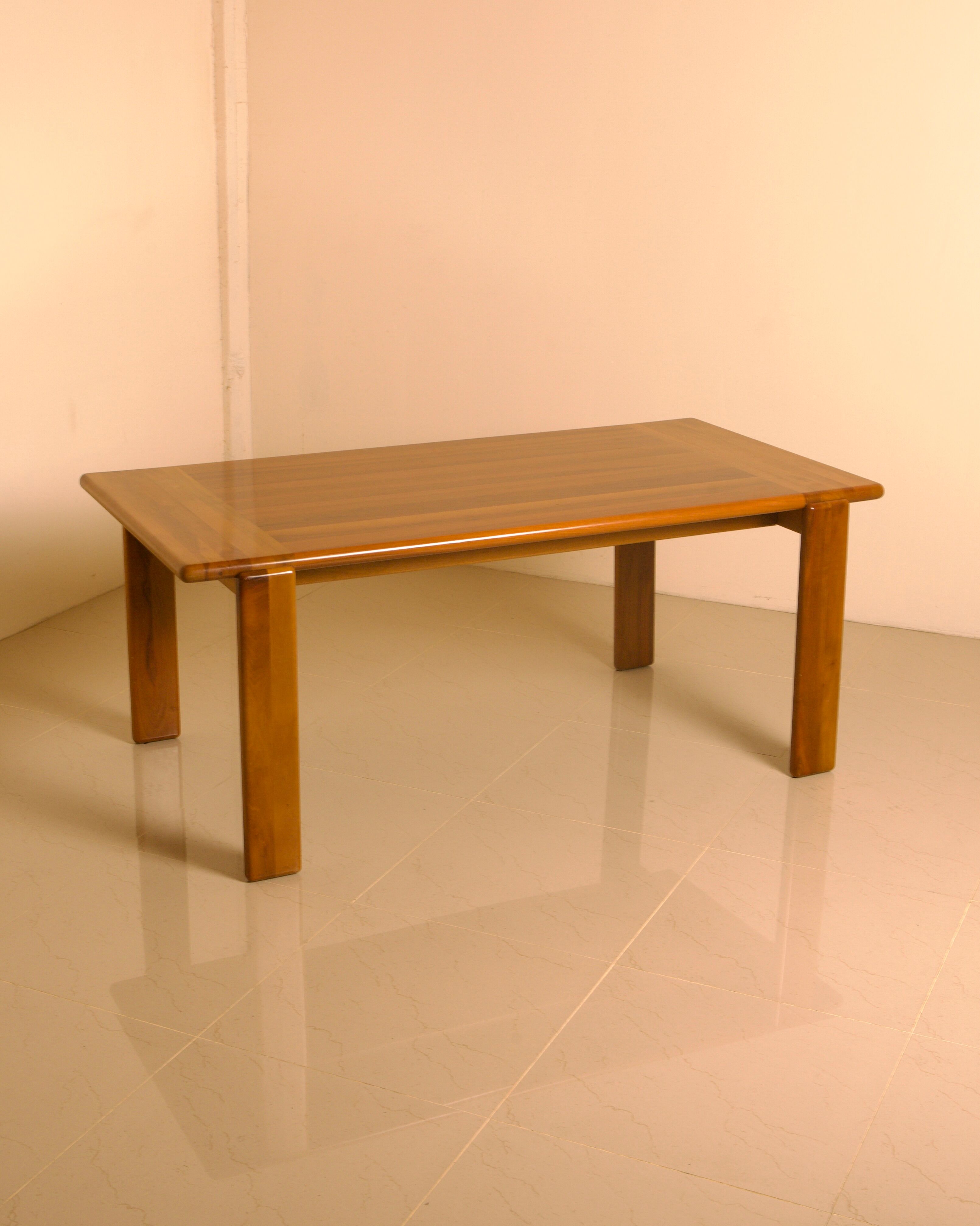 "Marengo" table in walnut by Tarcisio Colzani for Mobil Girgi 70's