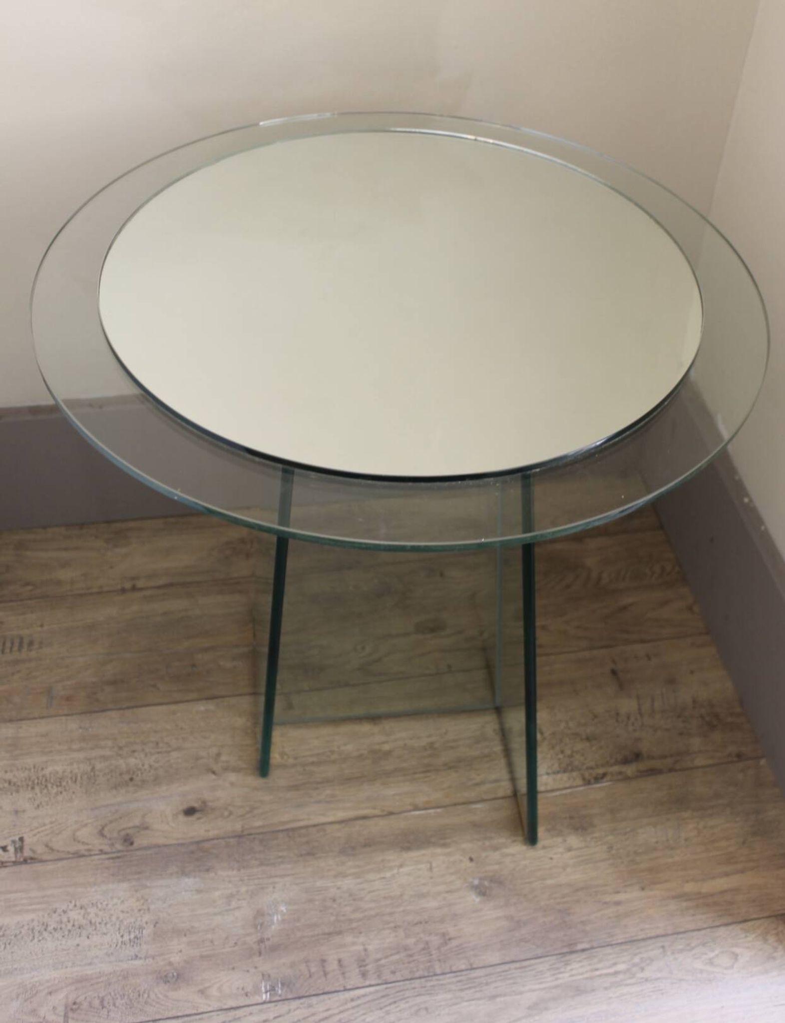 Glass gueridon, 1970