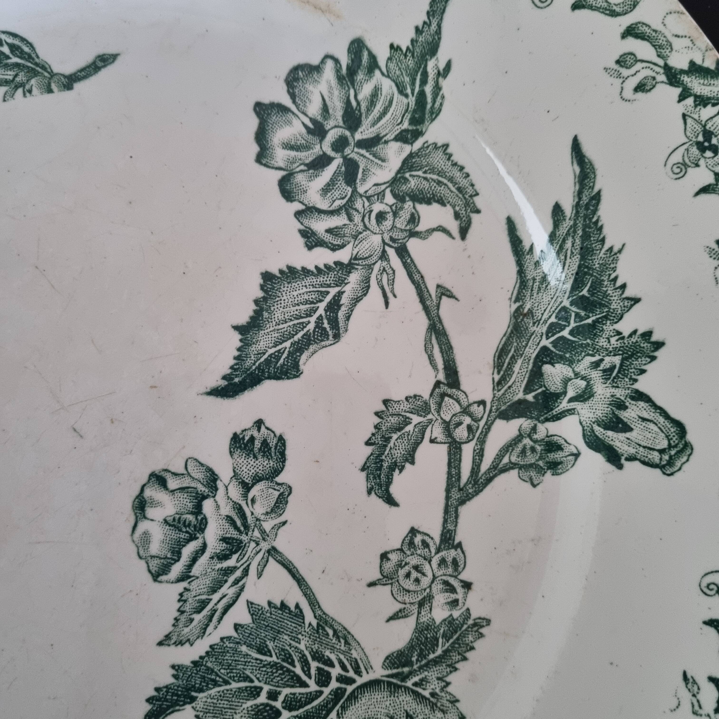 Antique plate in Saint Amand faience