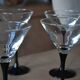 5 Verres à cocktail pied noir