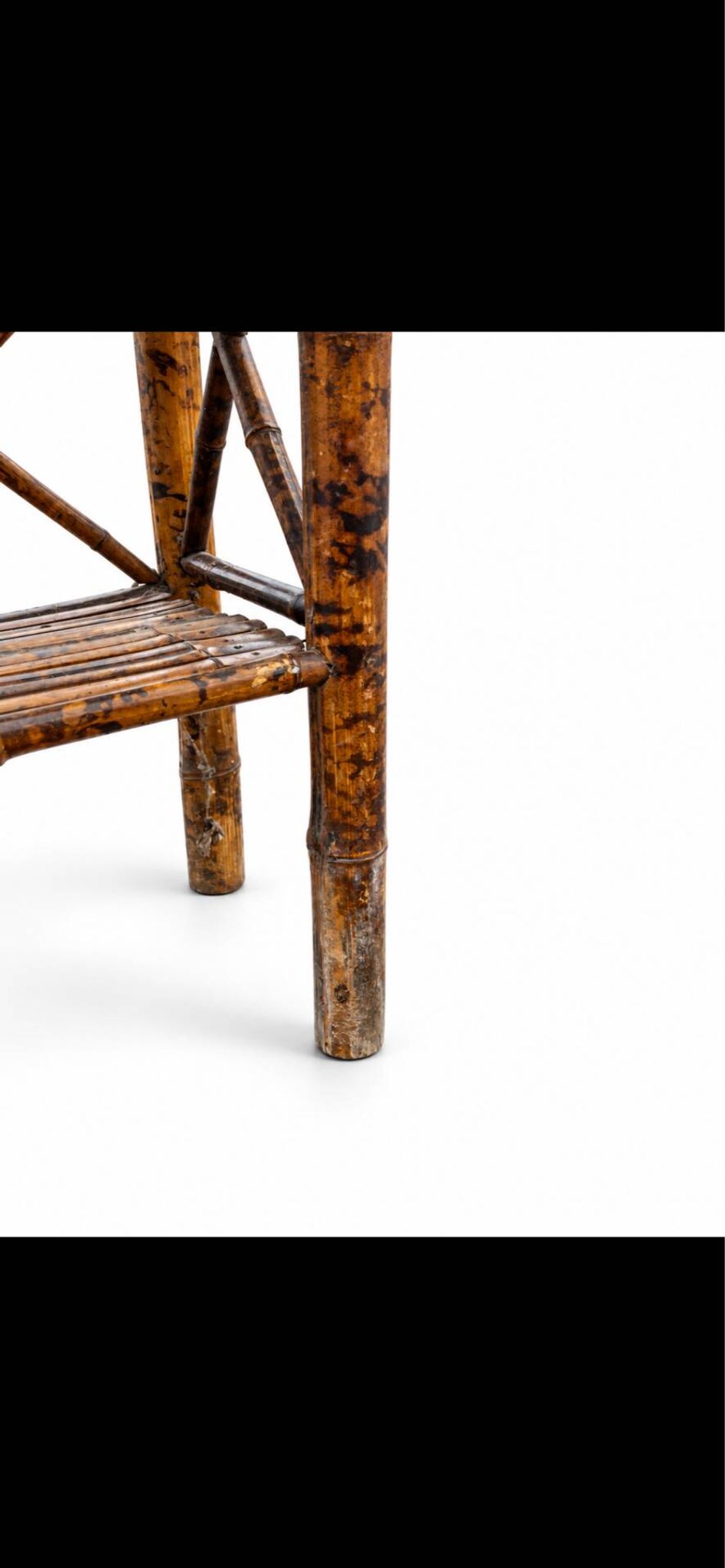 Étagère ancienne en bambou à 4 niveaux – Style japonisant